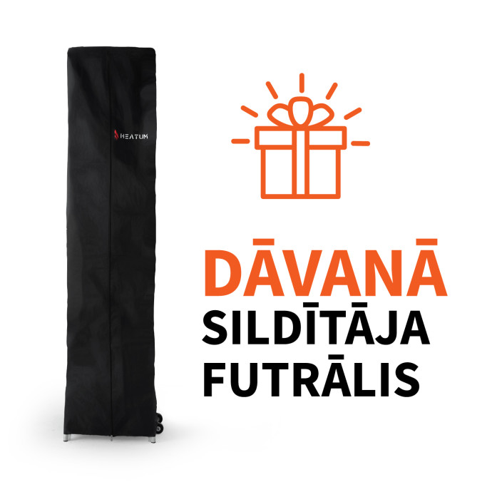 Gāzes sildītājs piramīdas formā Heatum Athena Sudraba