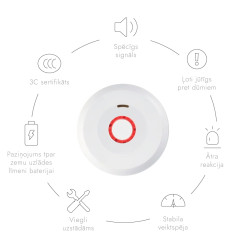 Dūmu detektors XP-750W ar WIFI, integrētu 10 gadu 3V akumulatoru