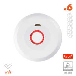 Dūmu detektors XP-750W ar WIFI, integrētu 10 gadu 3V akumulatoru (6 gab.)