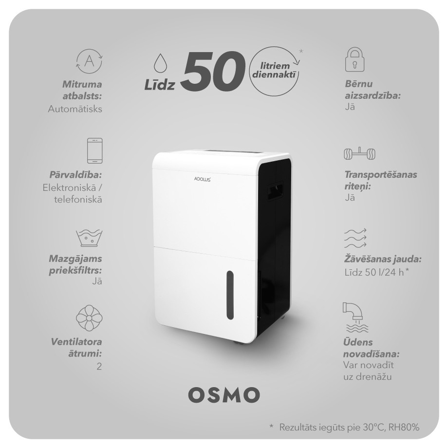 Gaisa sausinātājs Adolus OSMO 750W, 8l