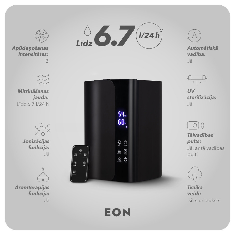 Ultraskaņas gaisa mitrinātājs Adolus EON 100W, 5.5l