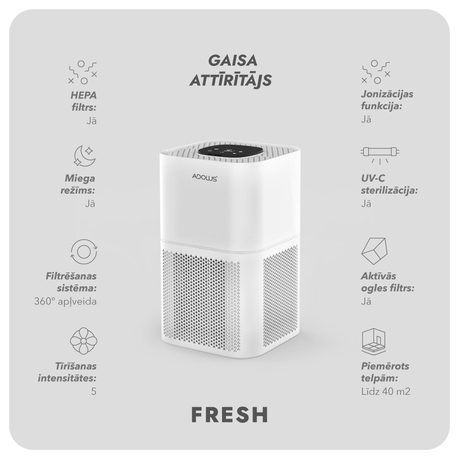 Gaisa attīrītājs Adolus FRESH 35W