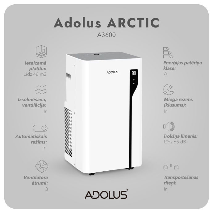 Adolus Arctic A3600 mobilais gaisa kondicionieris 2