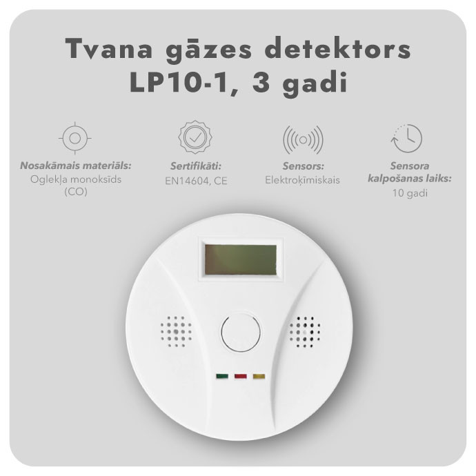 Tvana gāzes detektors LP10-1 3 gadi (4 gab.)