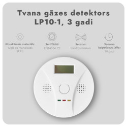 Oglekļa monoksīda detektors LP10-1, 3 gadi (10 gab.)2