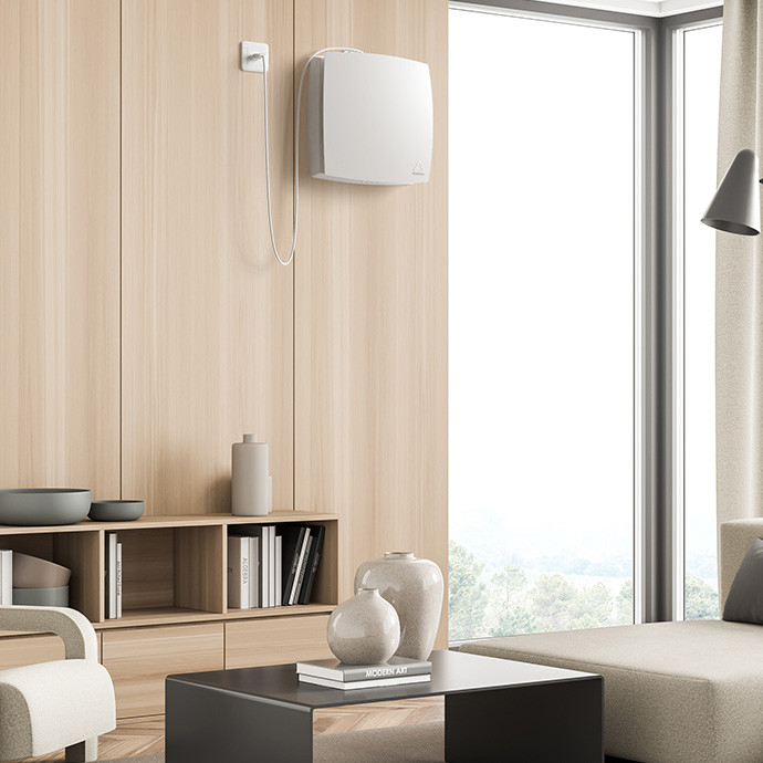 Mini rekuperators Adolus AD - L50C - W un CO2 sensoru un Wi-Fi 6