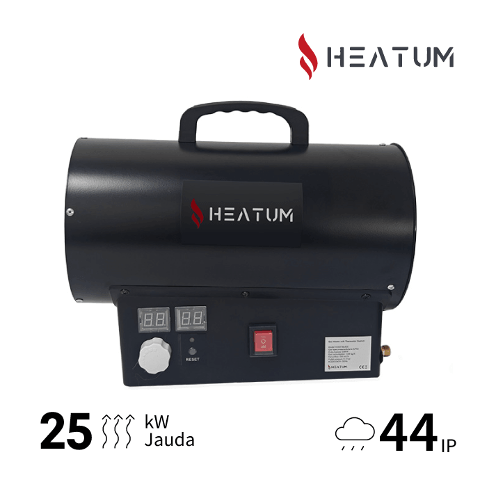 Gāzes sildītājs ar termostatu Heatums H25AT-BLAZE, 25 kW 1