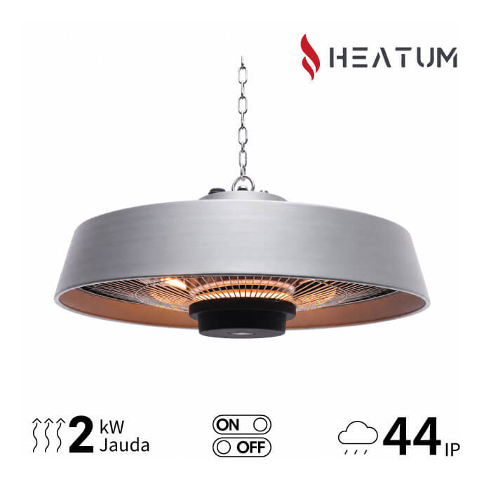 Infrasarkanais sildītājs Heatum VERSE H2000R Silver 1