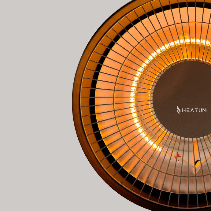 Infrasarkanais sildītājs Heatum AURA H1500 Black