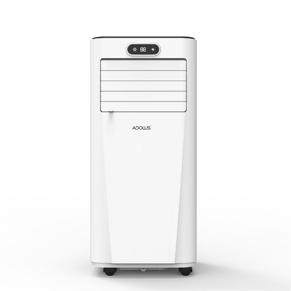 Mobilais gaisa kondicionieris ADOLUS ARTIC A2600H ar apsildi un logu blīvējumu